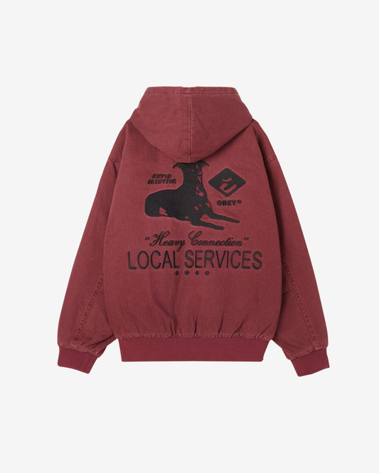 obey Local Service Zip Up Hood Jacket foto 1