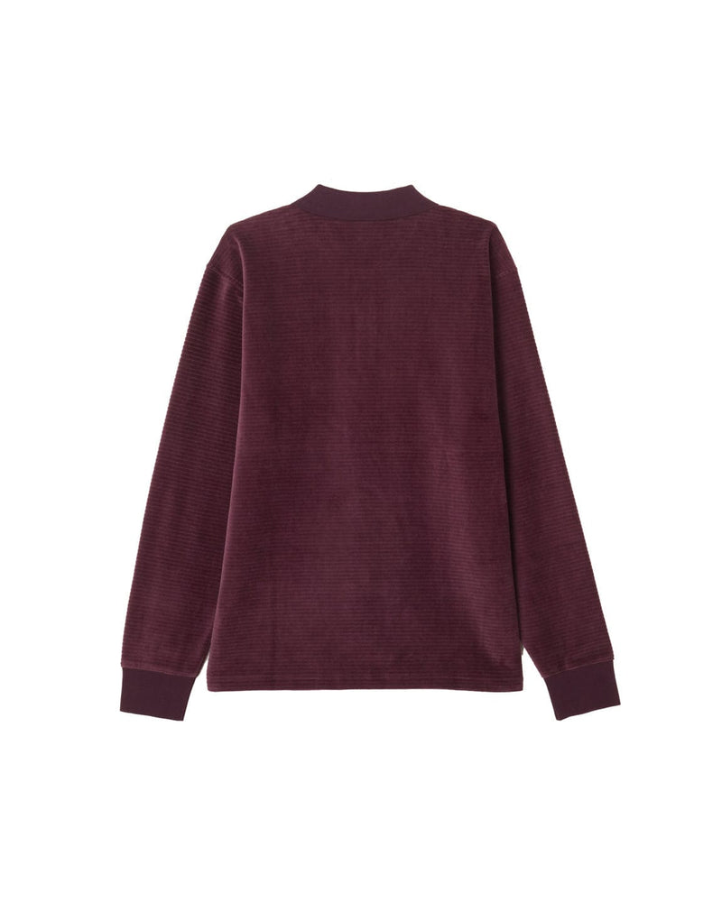 obey Loop Velour Polo Ls