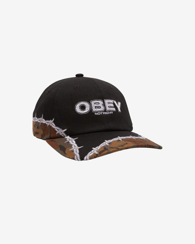 cappelli obey NOT RIGHT 6 PANEL VELCRO BACK