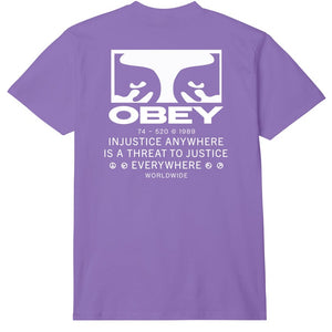 Obey Justice Everywhere Heavy Weight Tee