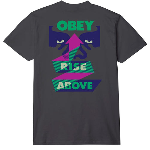 t-shirt obey OBEY RISE ABOVE RIBBON TEE