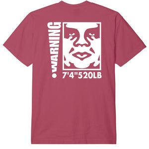 Obey Warning Heavy Weight Tee