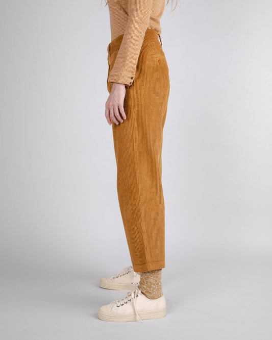 brava fabrics CORDUROY PLEATED PANT - CAMEL foto 6