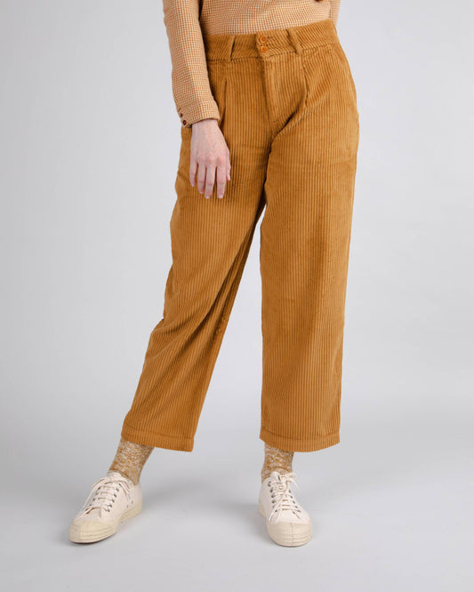 brava fabrics CORDUROY PLEATED PANT - CAMEL foto 1