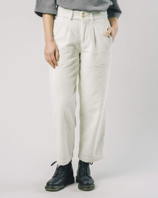 brava fabrics Corduroy Pleated Pant - Ice White foto 2