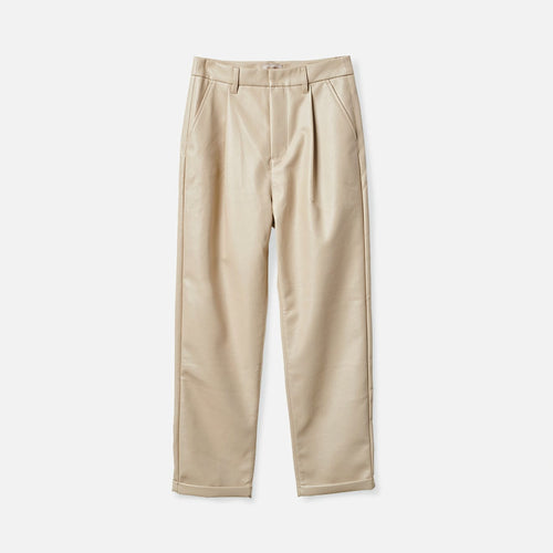 pantaloni brixton ABERDEEN LEATHER TROUSER PANT - BEIGE