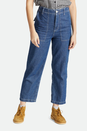 pantaloni brixton VANCOUVER PANT - INDIGO RINSE