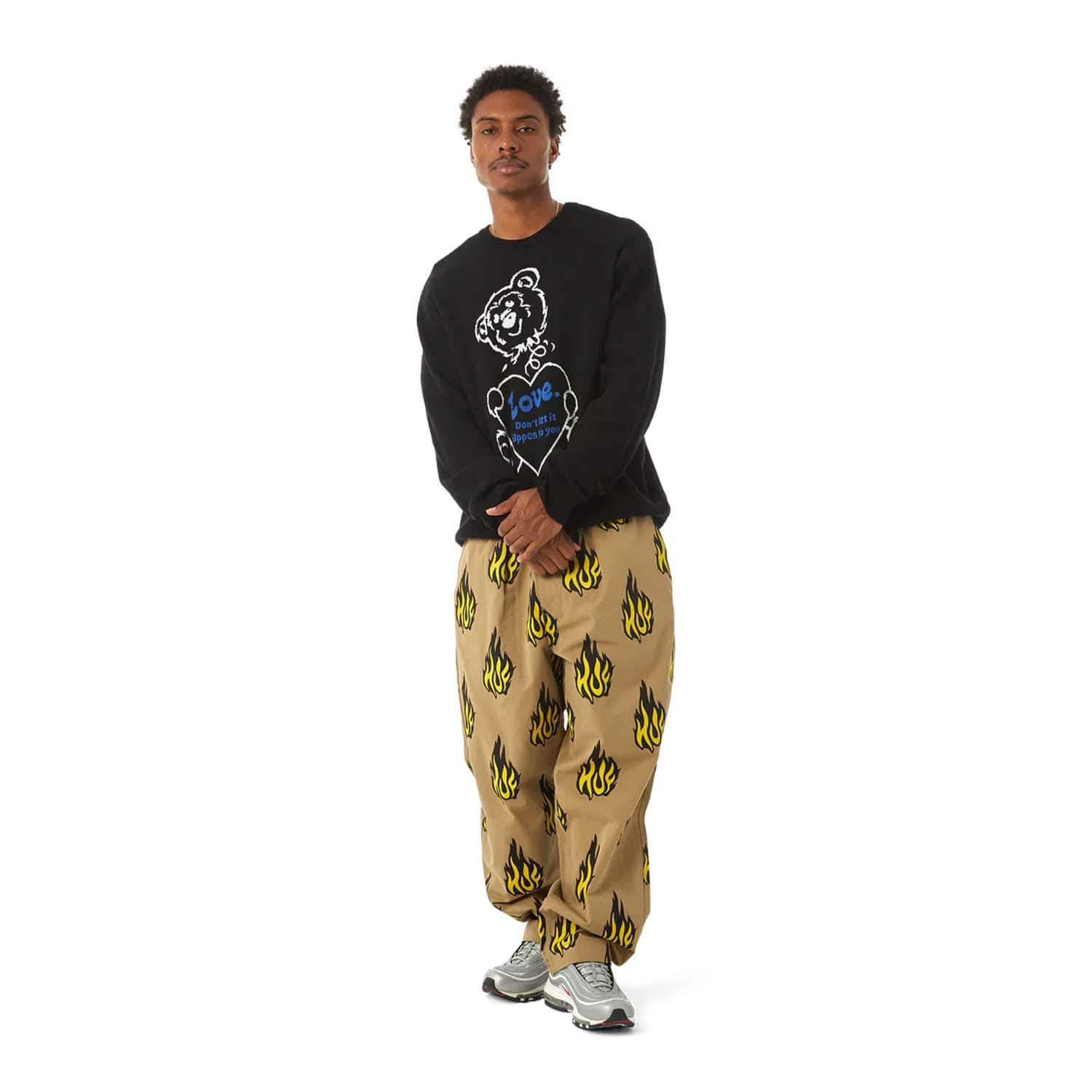 huf pantaloni FLAMIN EASY PANT