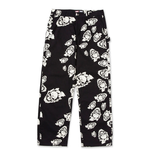 pantaloni huf GHOST RIDER PAINTER PANT - BLACK