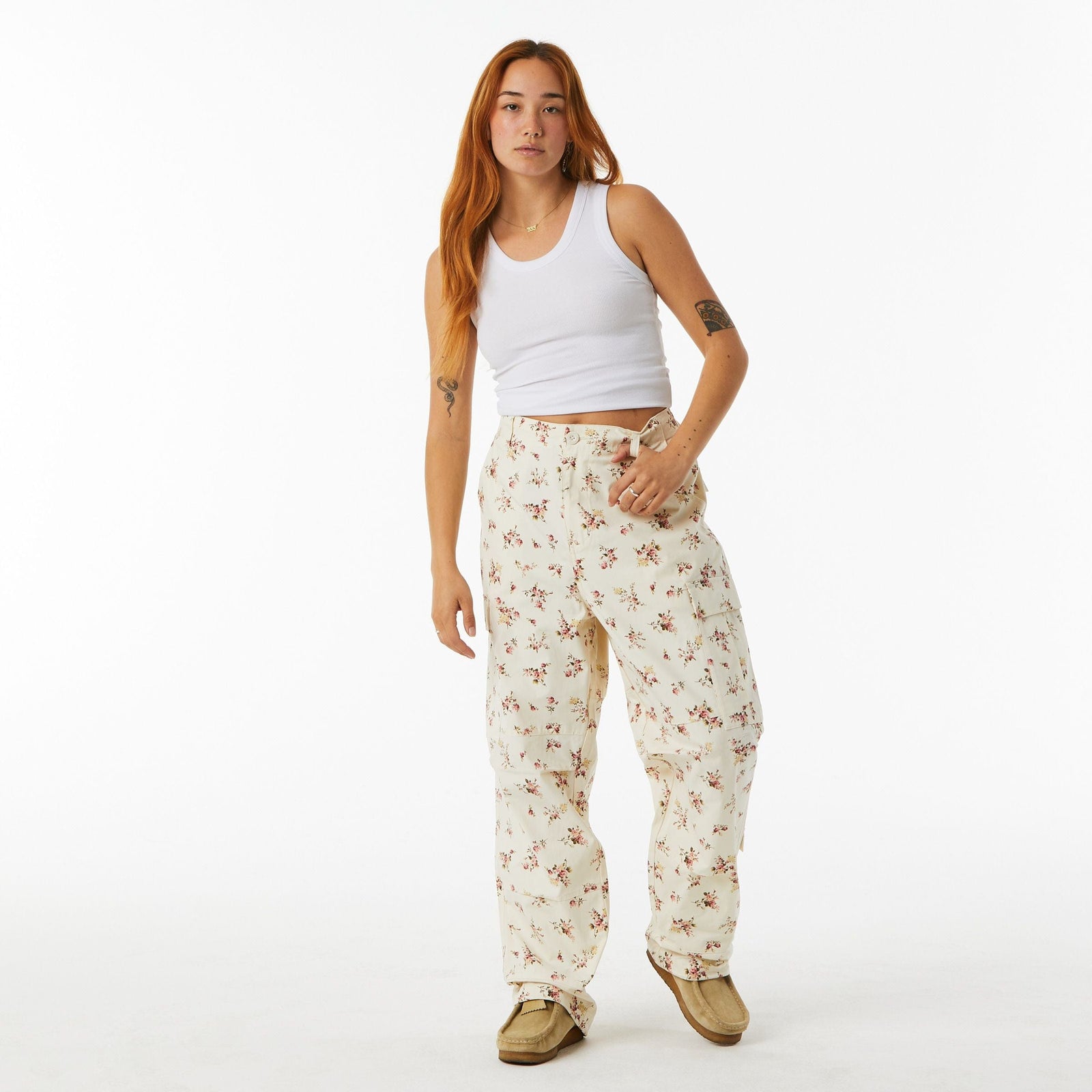 huf pantaloni UTILITY FLORAL CARGO PANT