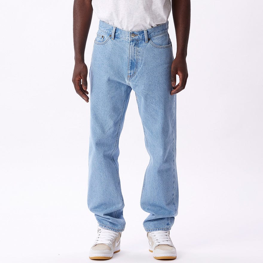 obey pantaloni BENDER DENIM PANT - LIGHT INDIGO
