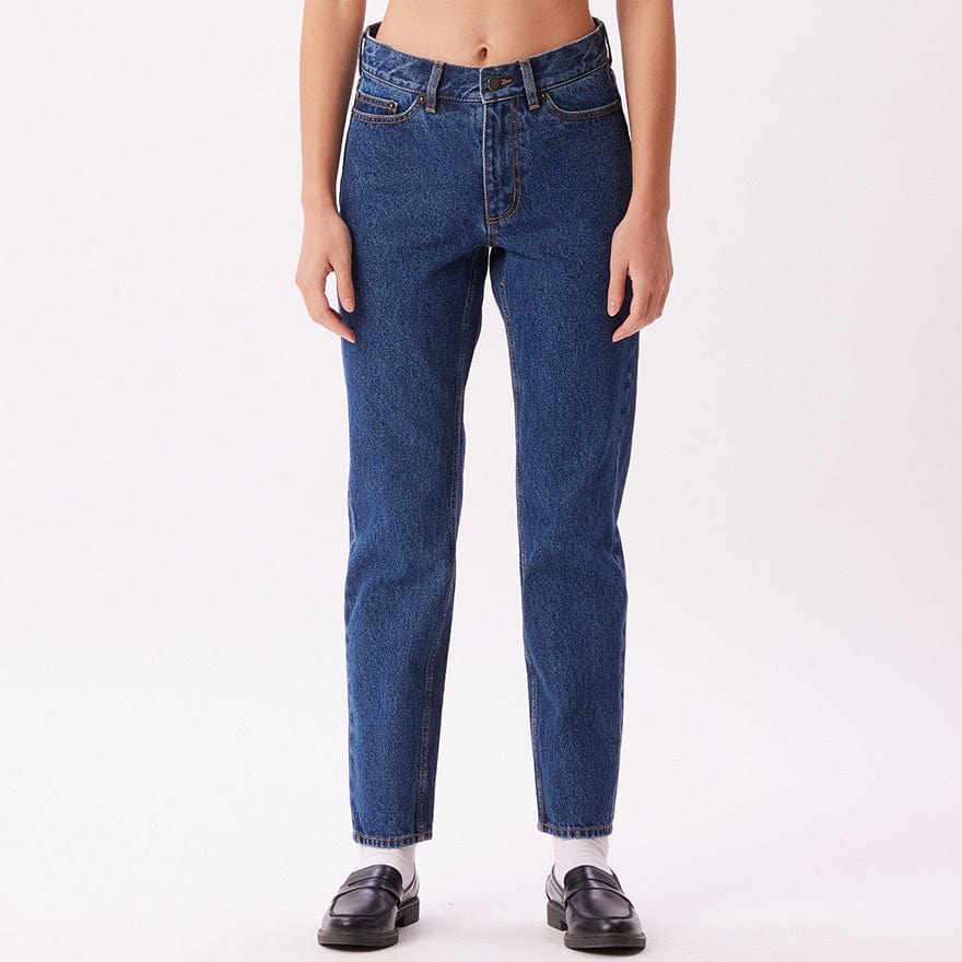 obey pantaloni BENDER DENIM PANT - STONEWASH INDIGO