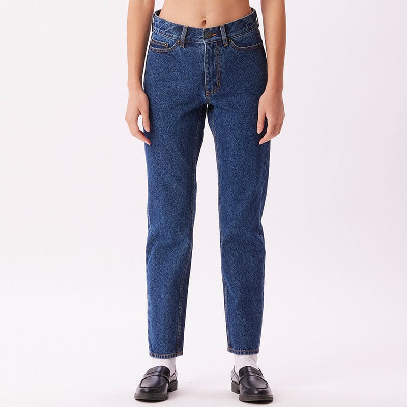 obey pantaloni BENDER DENIM PANT - STONEWASH INDIGO