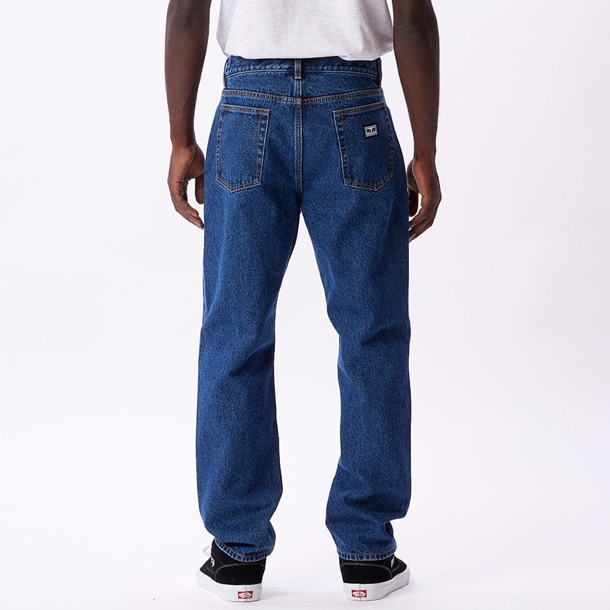 obey pantaloni BENDER DENIM PANT - STONEWASH INDIGO