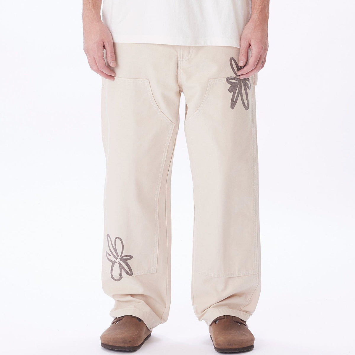 obey pantaloni BIG TIMER TWILL PRINTED CARPENTER PANT