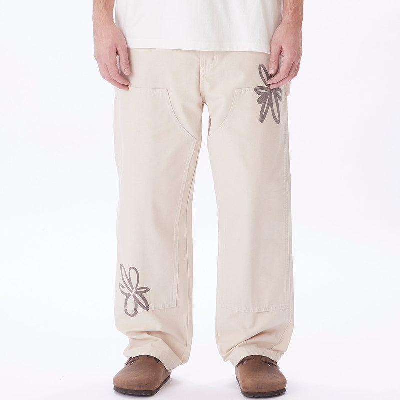 obey pantaloni BIG TIMER TWILL PRINTED CARPENTER PANT