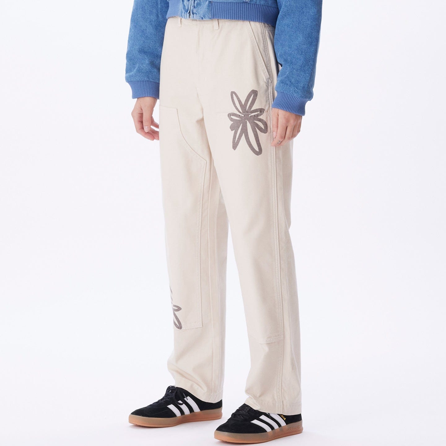 obey pantaloni BIG TIMER TWILL PRINTED CARPENTER PANT