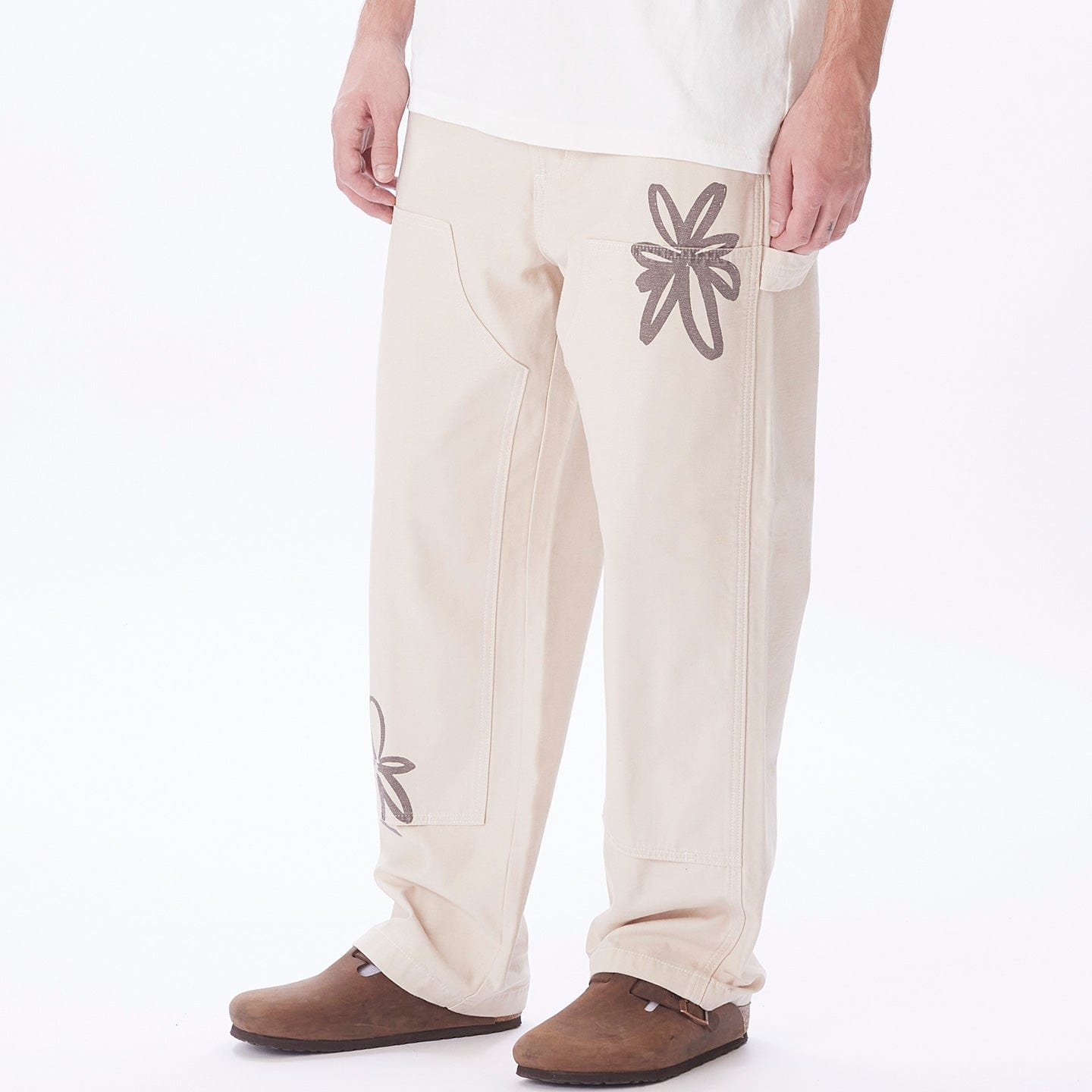 obey pantaloni BIG TIMER TWILL PRINTED CARPENTER PANT