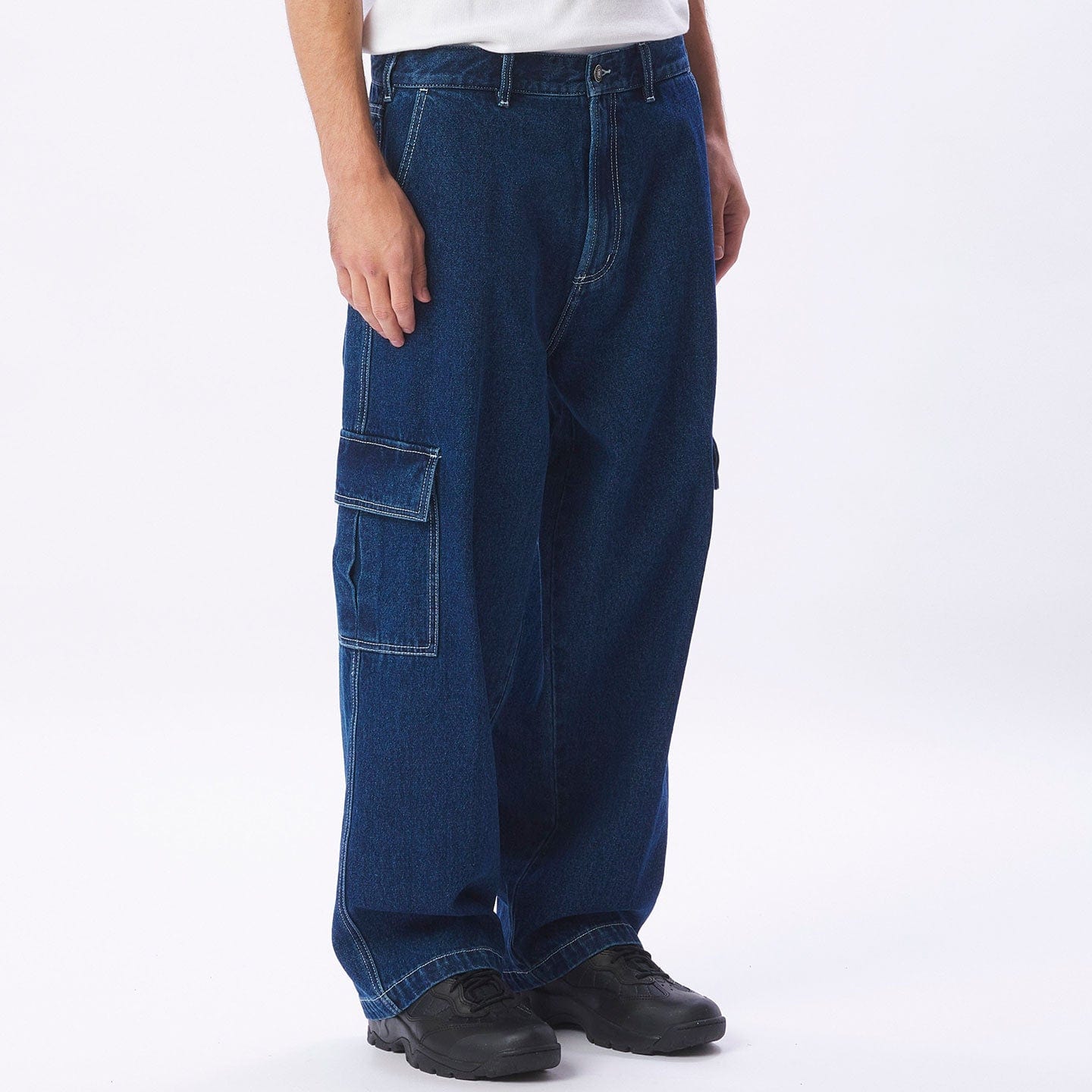 obey pantaloni BIG WIG CARGO DENIM PANT
