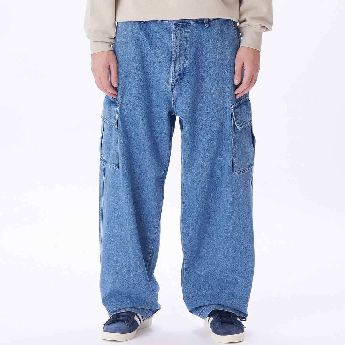 obey pantaloni BIG WIG CARGO DENIM PANT