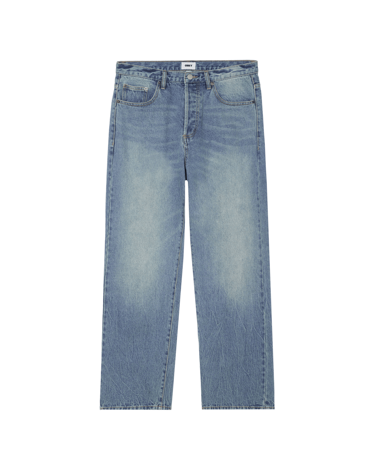 obey pantaloni Boxcar Straight Leg Denim