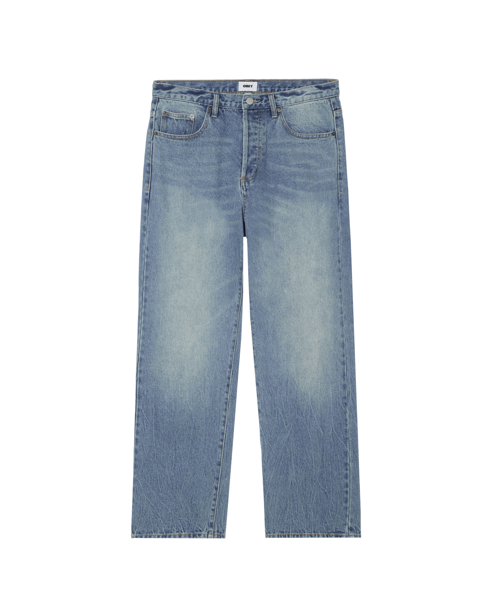 obey pantaloni Boxcar Straight Leg Denim