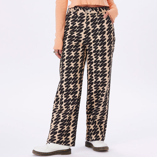 pantaloni obey BRIGHTON PRINT CARPENTER PANT - BLACK MULTI