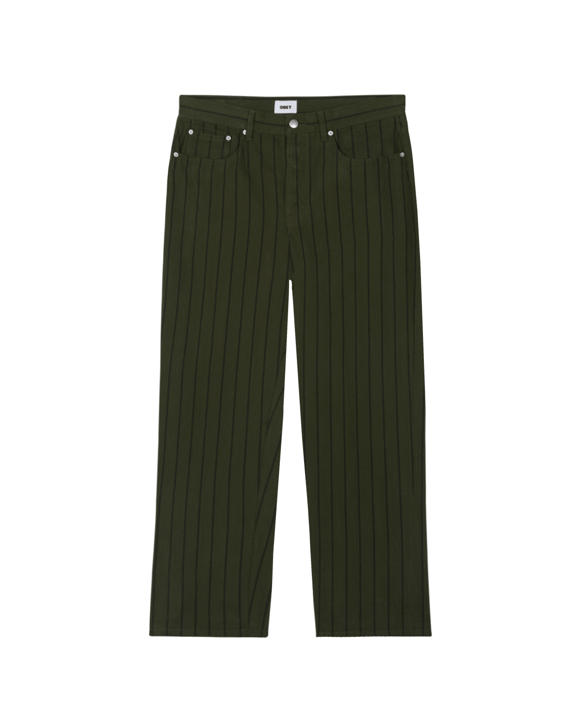 obey pantaloni Classic Baggy Stripe Denim