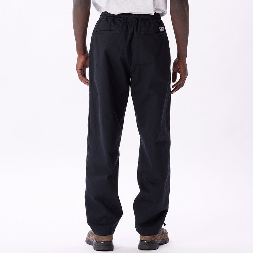 obey pantaloni EASY TWILL PANT - BLACK