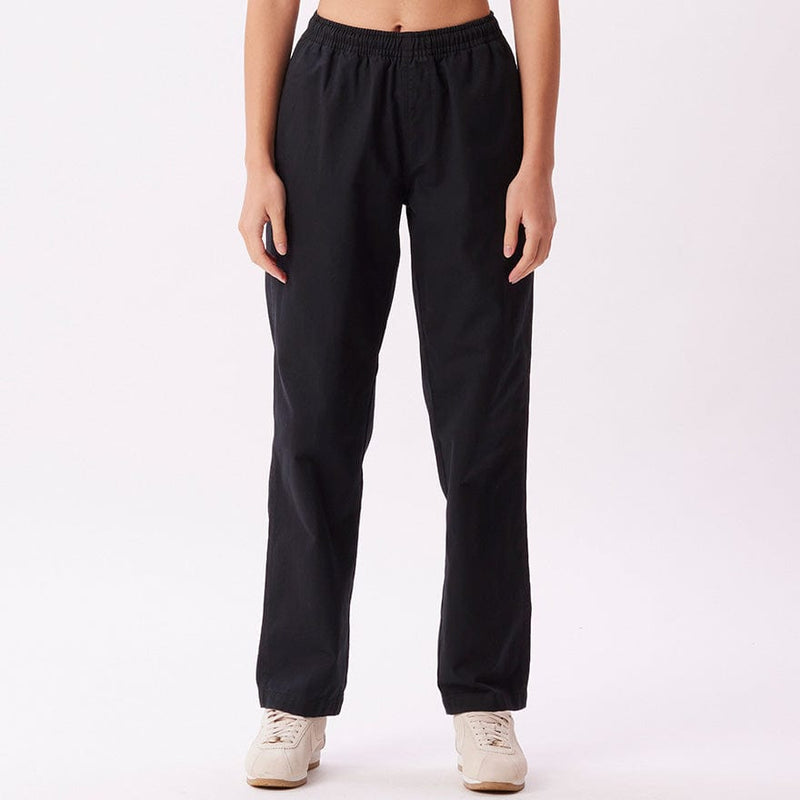 obey pantaloni EASY TWILL PANT - BLACK