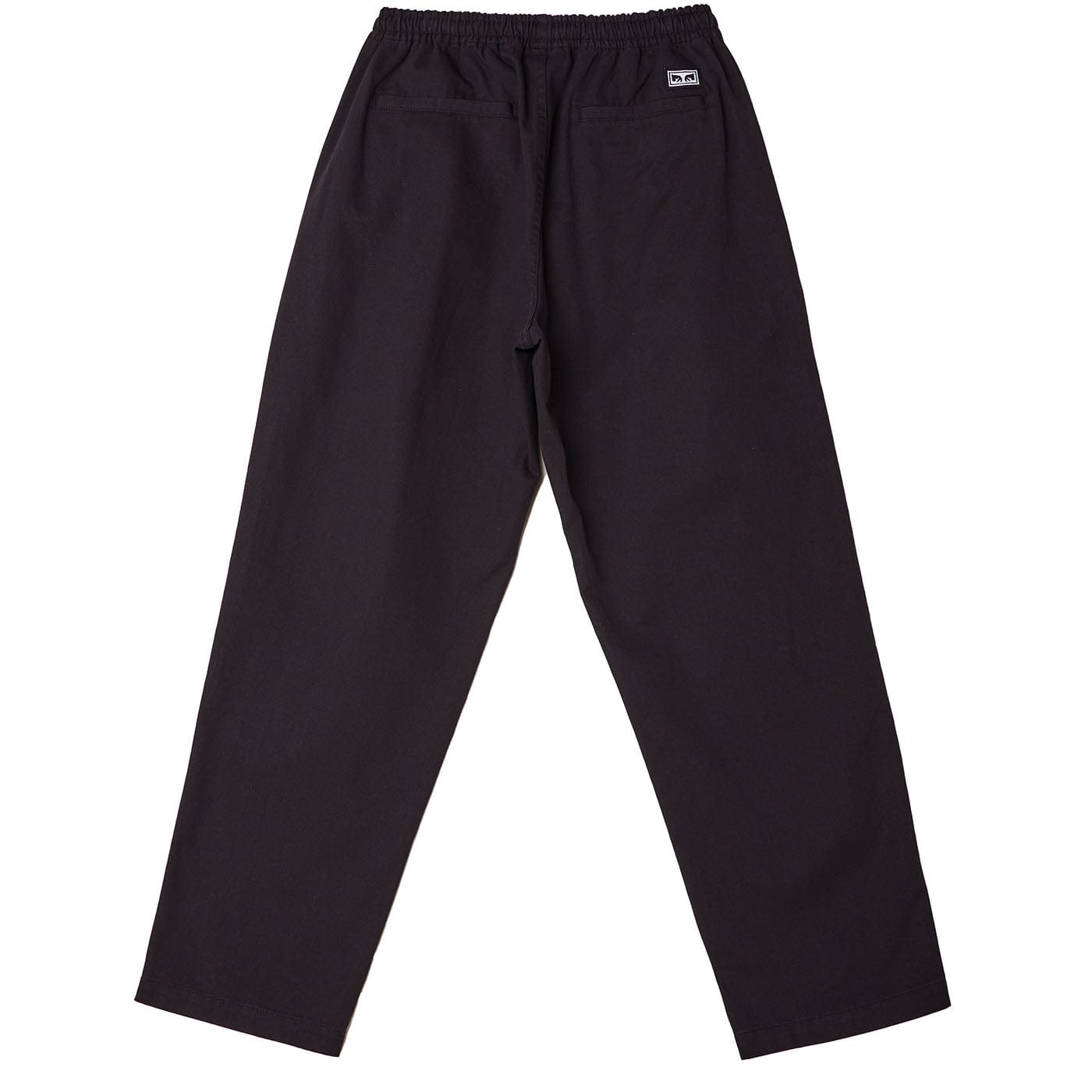 obey pantaloni EASY TWILL PANT - BLACK