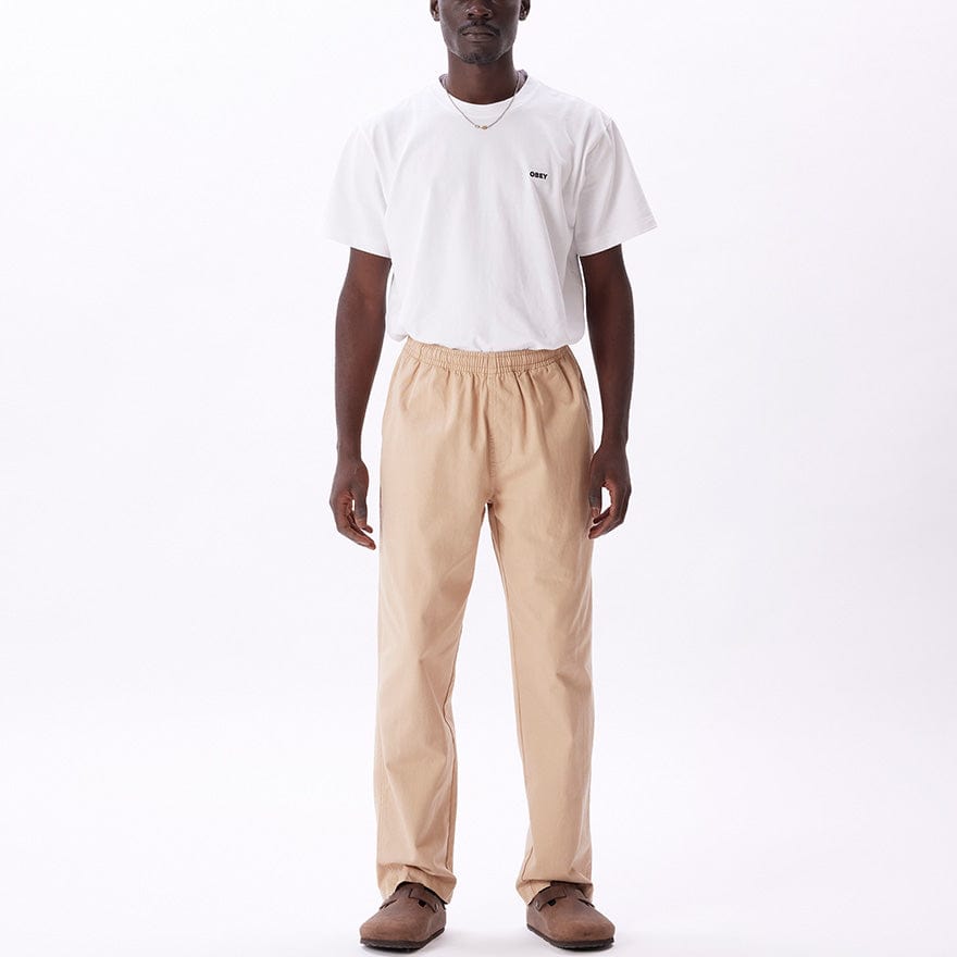obey pantaloni EASY TWILL PANT - IRISH CREAM