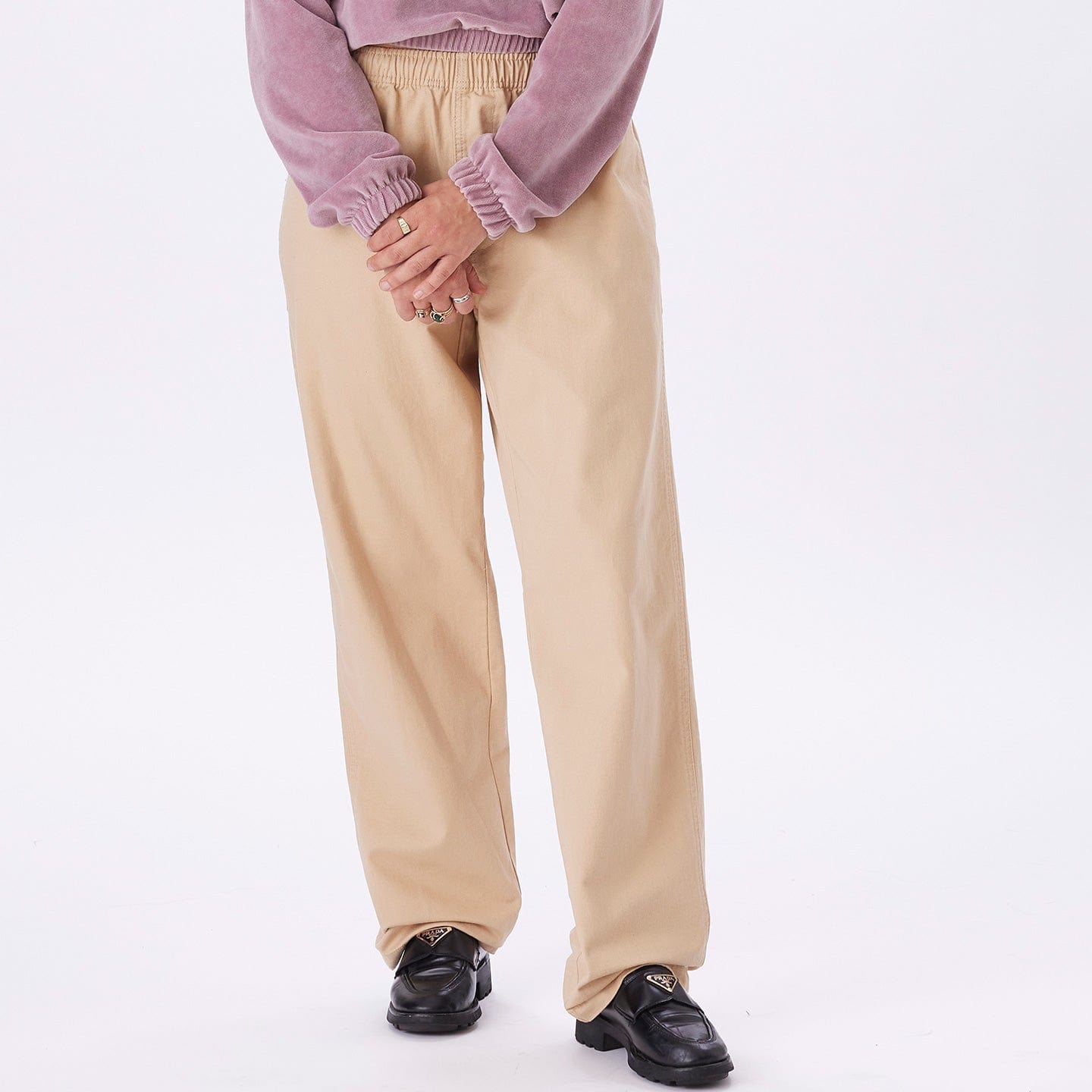 obey pantaloni EASY TWILL PANT - IRISH CREAM