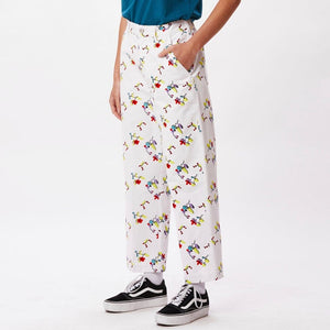 FLORAL CARPENTER PANT - WHITE MULTI