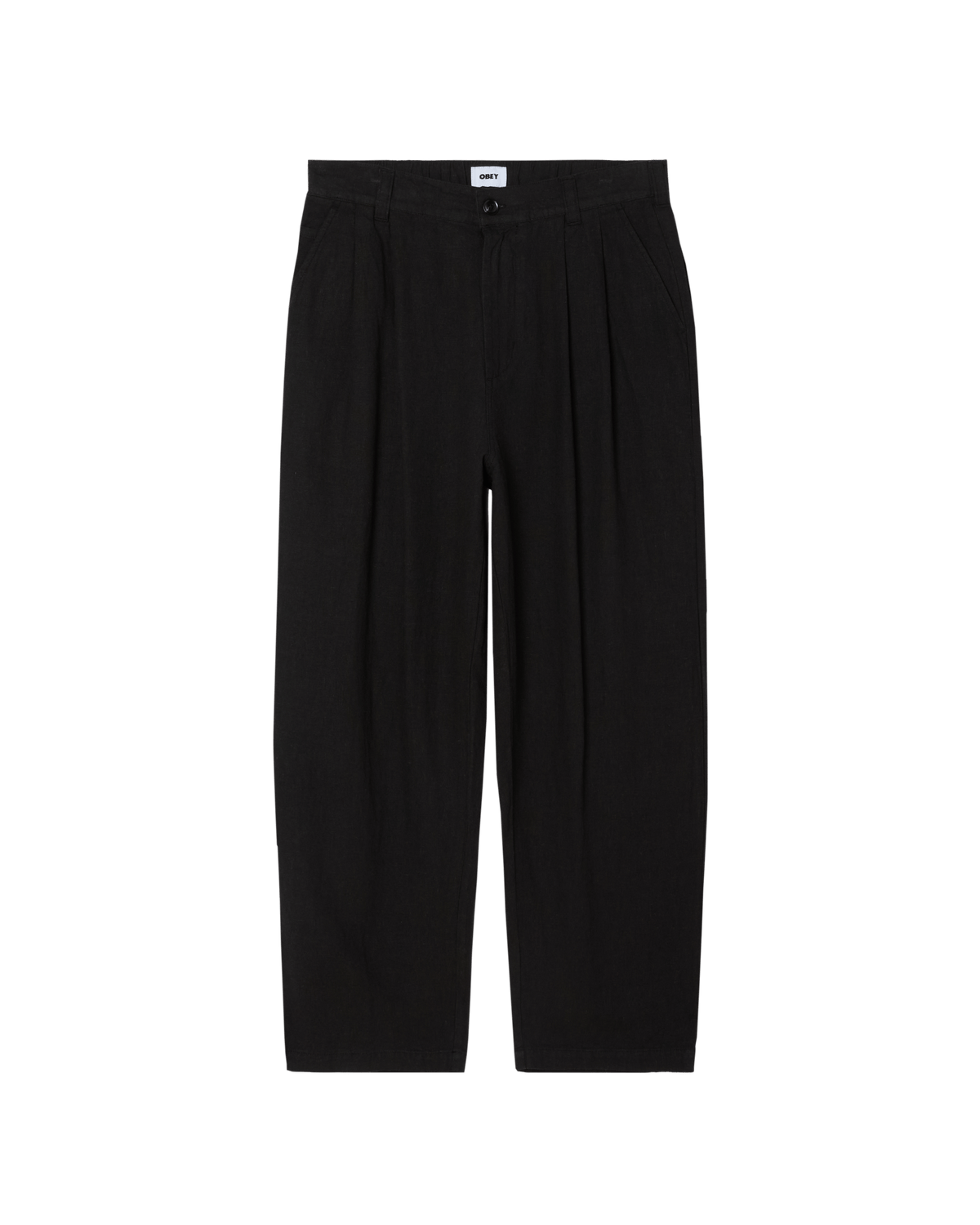 obey pantaloni Foster Pleated Linen Pant