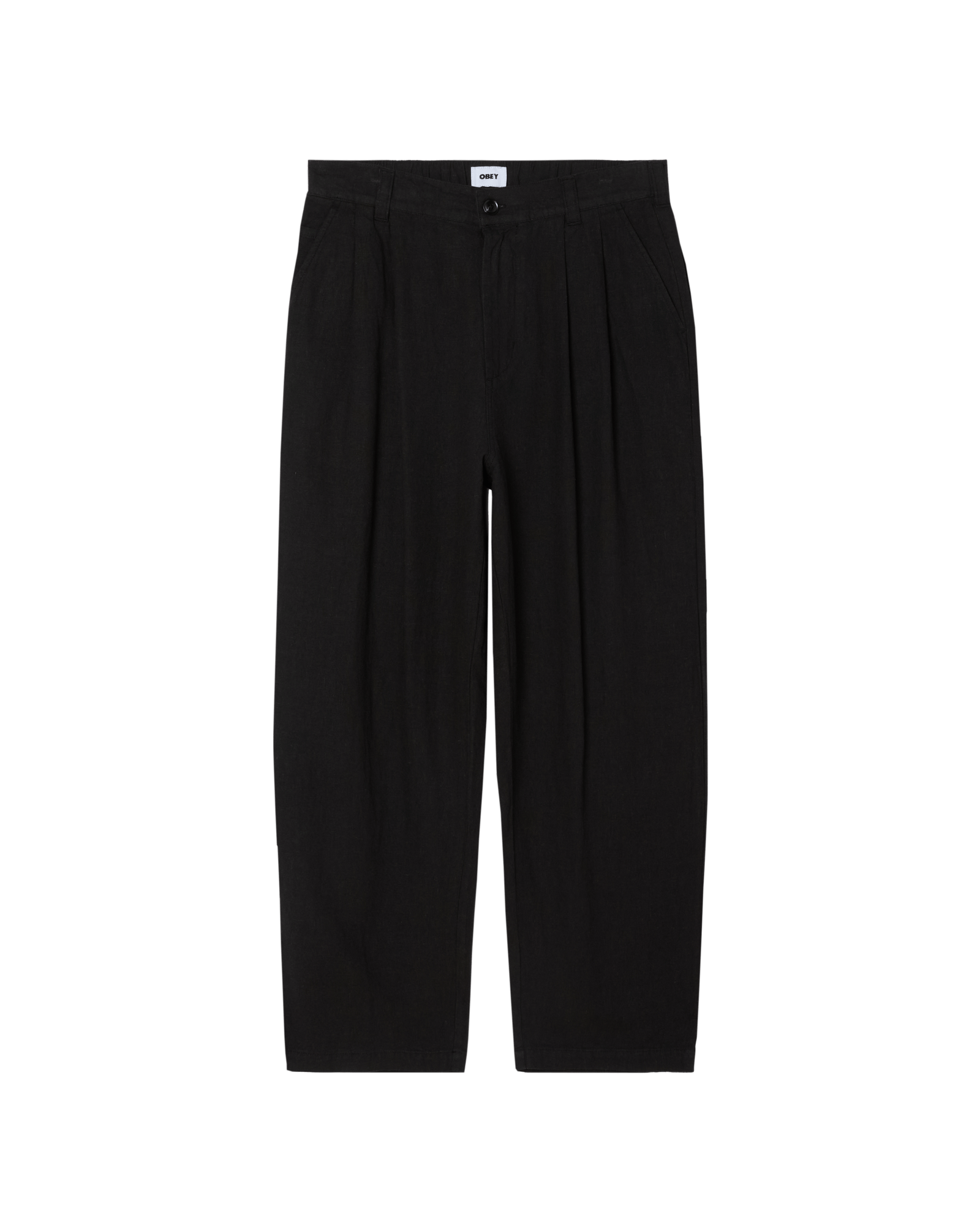 obey pantaloni Foster Pleated Linen Pant