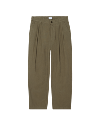 pantaloni obey FOSTER PLEATED LINEN PANT