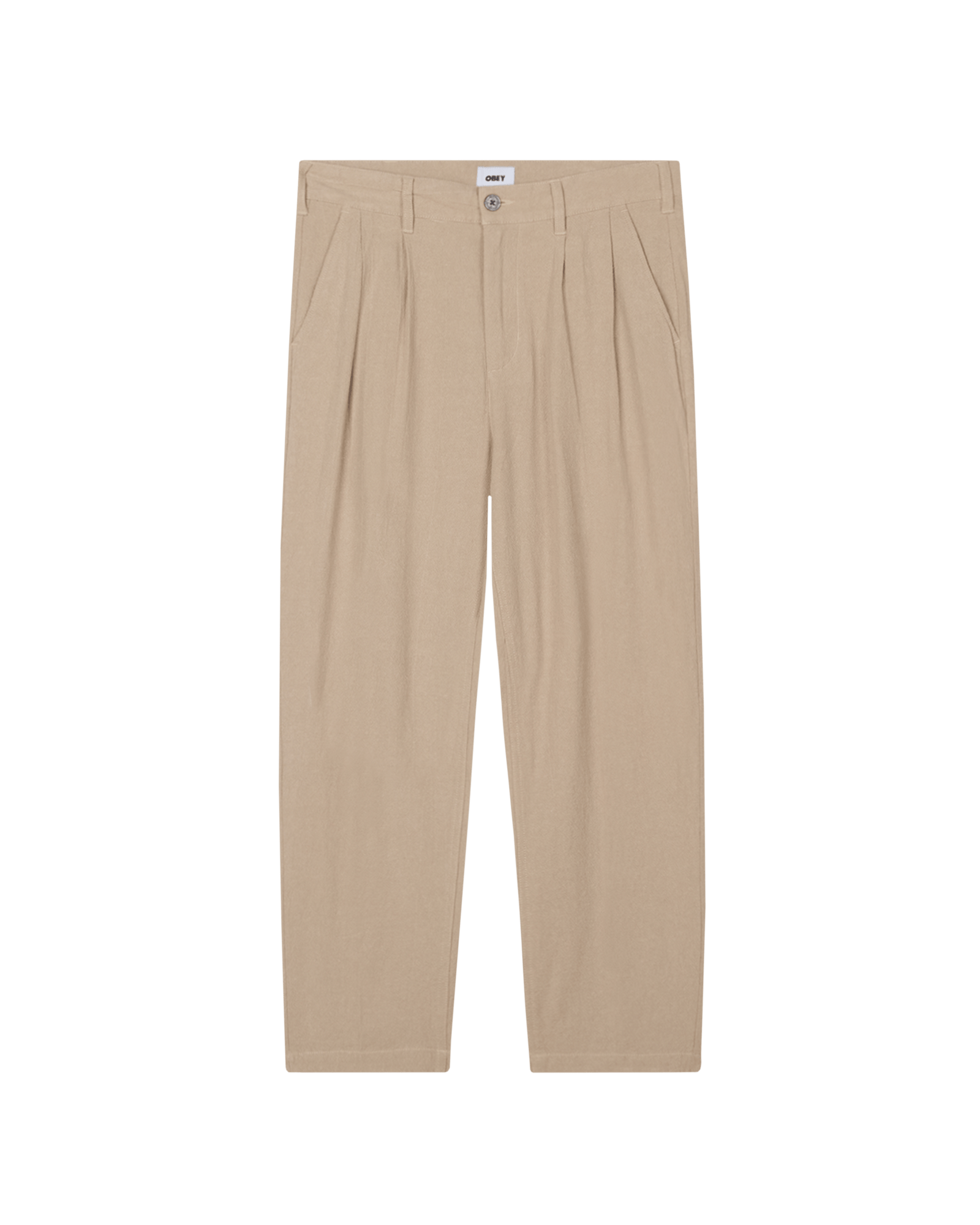 obey pantaloni Fubar Linen Pleated Pant