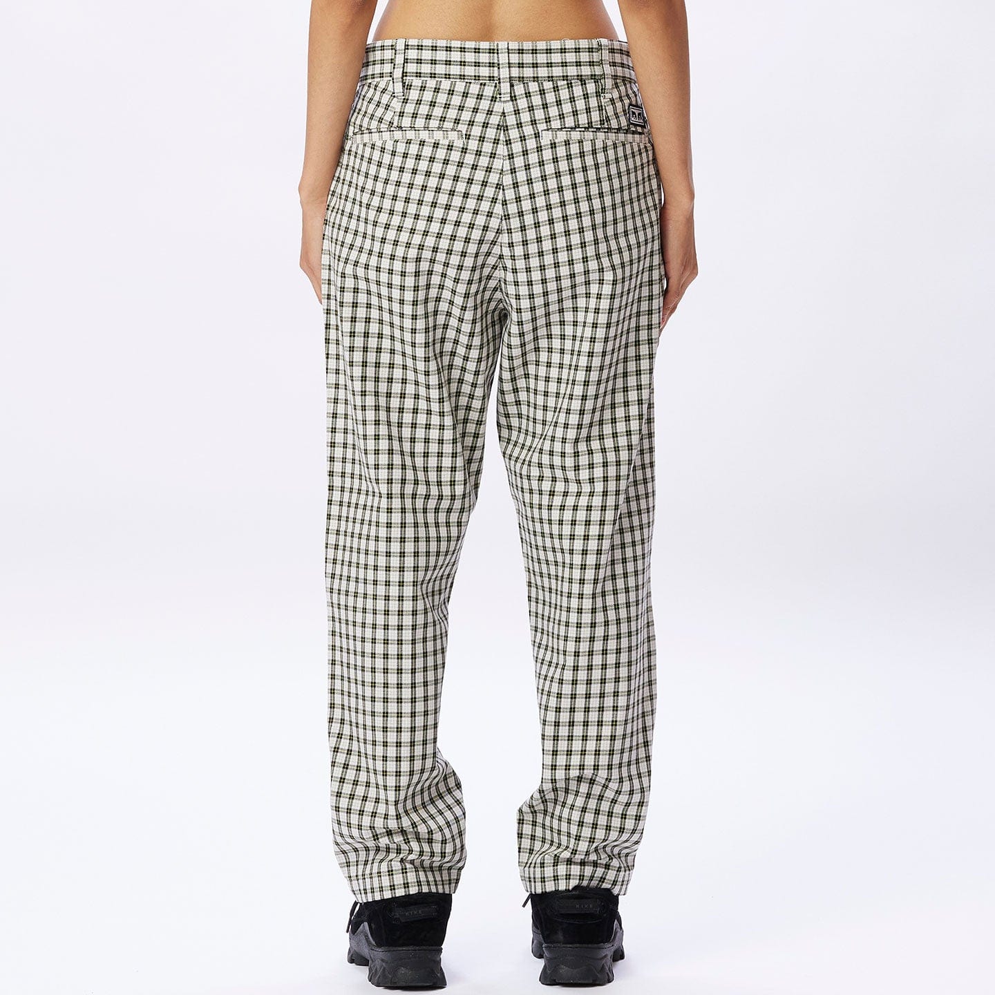 obey pantaloni FUBAR PLEATED PLAID PANT