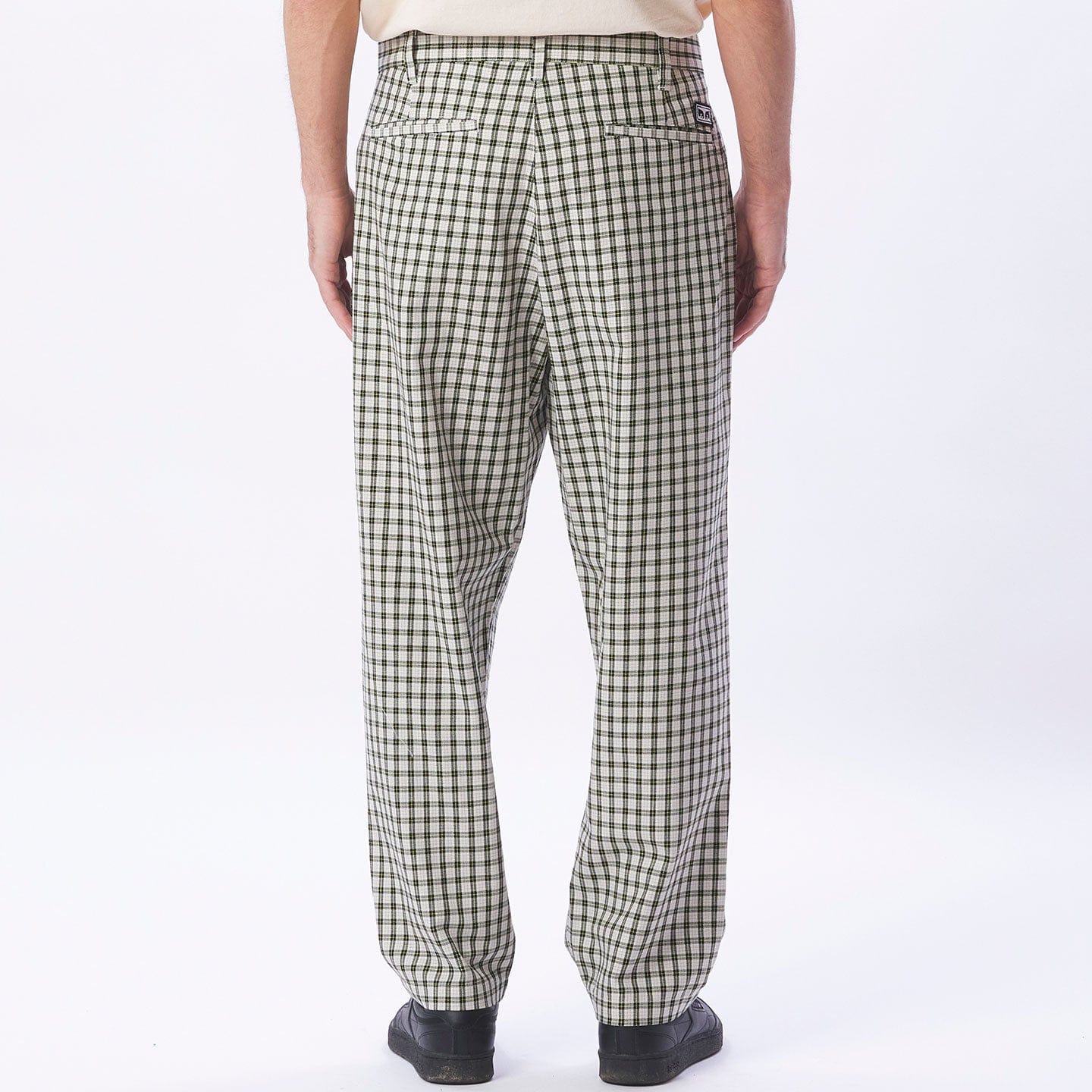 obey pantaloni FUBAR PLEATED PLAID PANT