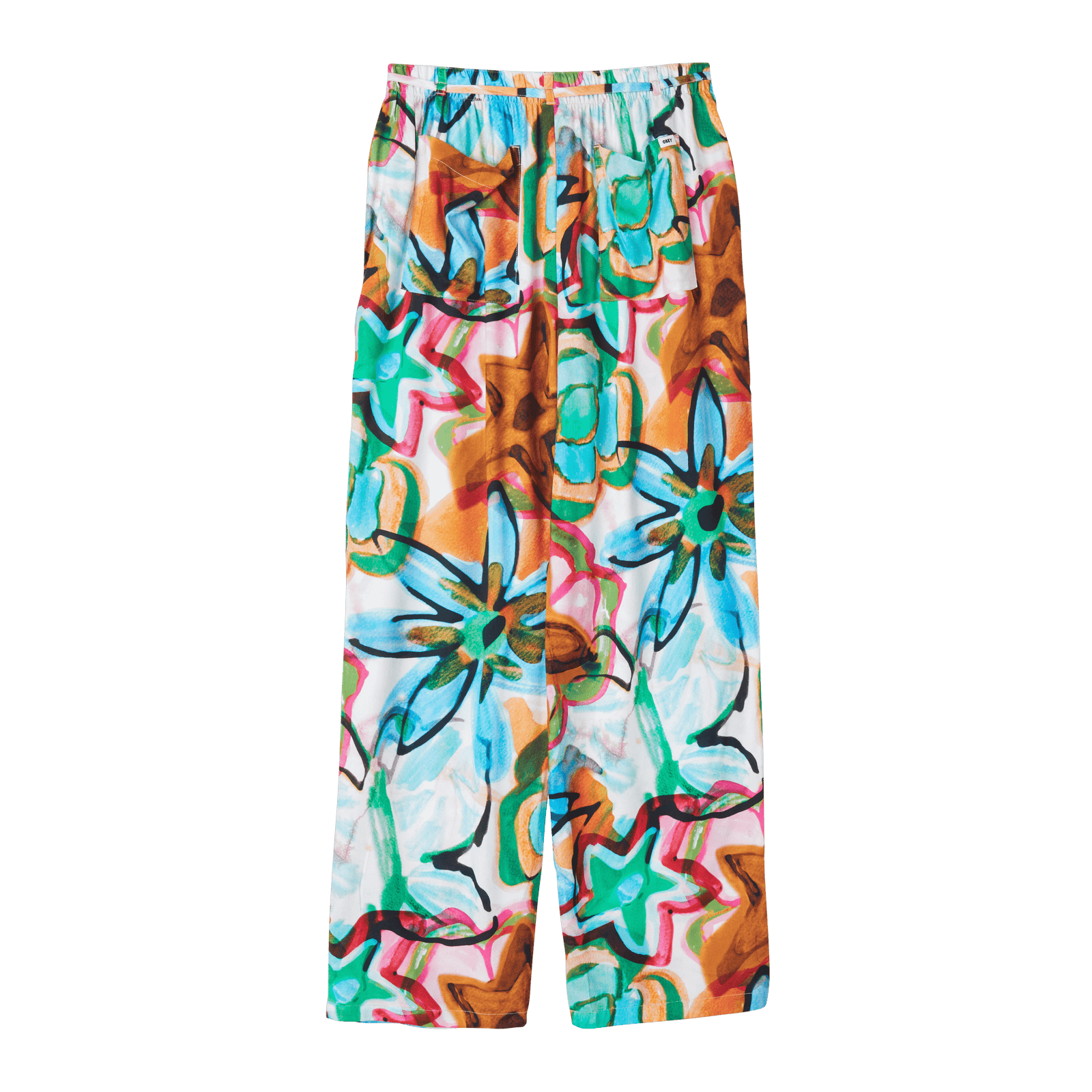 obey pantaloni Marker Drawn Flower Pant