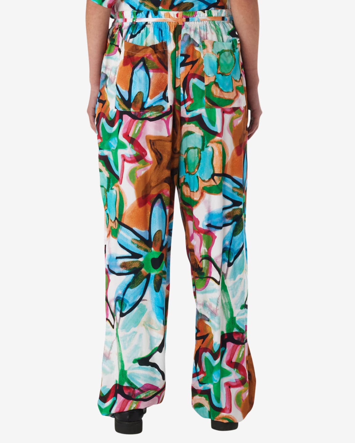 obey pantaloni Marker Drawn Flower Pant