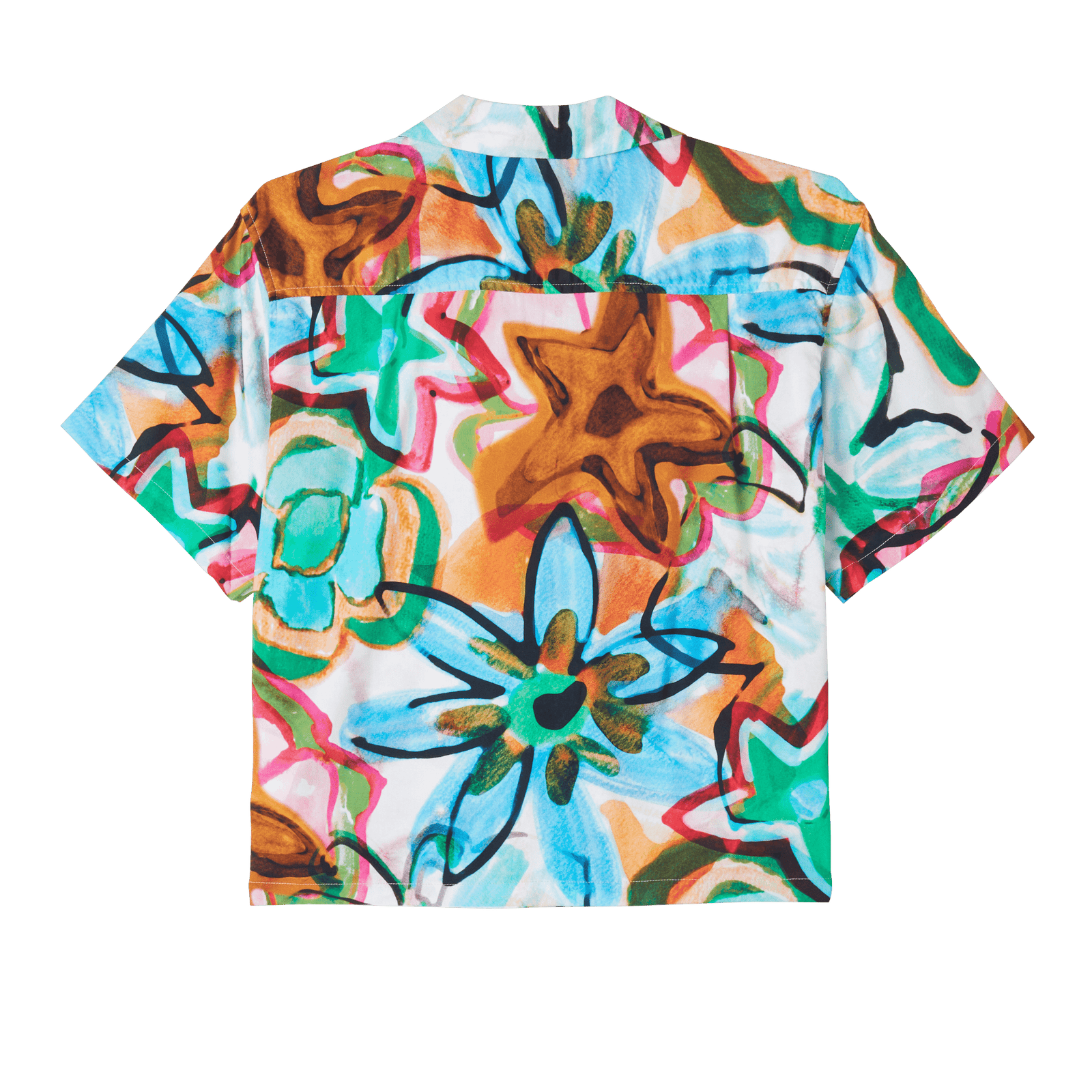 obey pantaloni Marker Drawn Flower Shirt