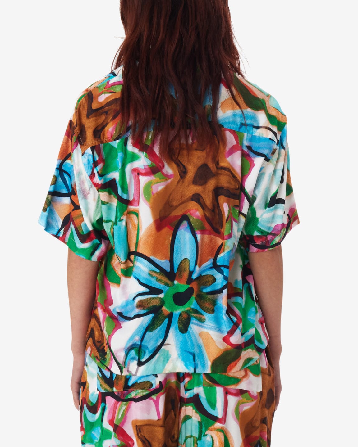 obey pantaloni Marker Drawn Flower Shirt