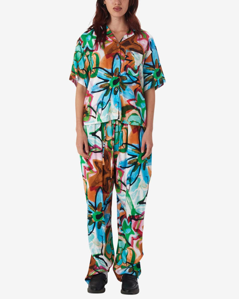 obey pantaloni Marker Drawn Flower Shirt