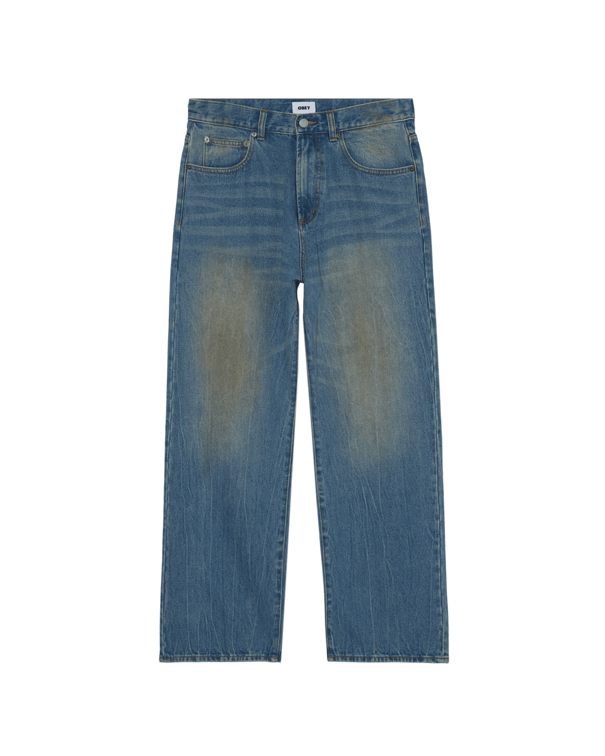 obey pantaloni Nelson Straight Leg Denim