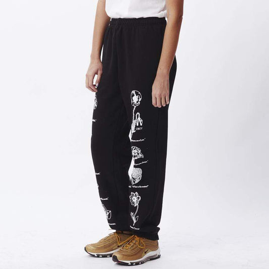 obey Obey Flower Packet Hook Up Set Sweatpant Black foto 2