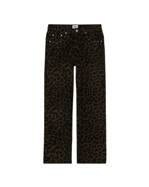 Studded Boxcar Straight Leg Denim