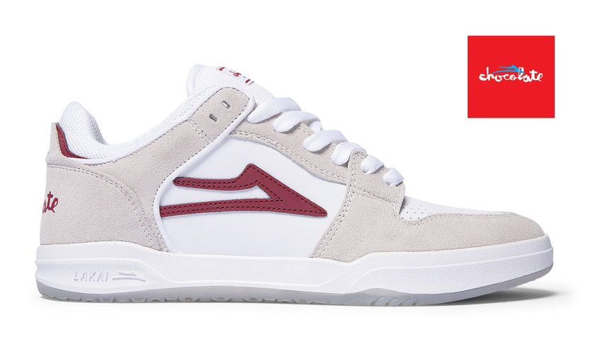 scarpe lakai TELFORD LOW WHITE/RED SUEDE