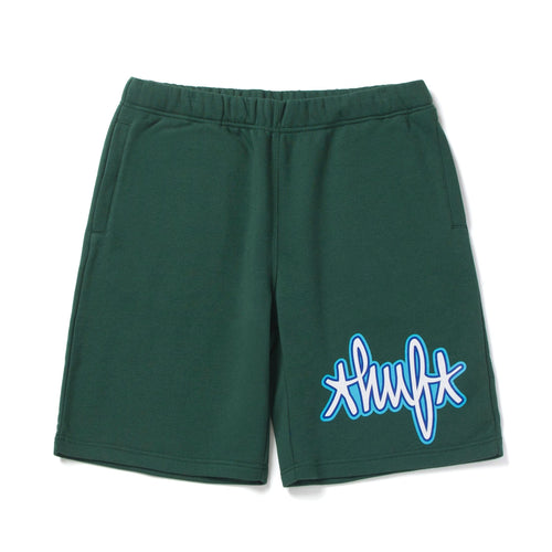 short huf LANDMARK FLEECE SHORT - FOREST GREEN